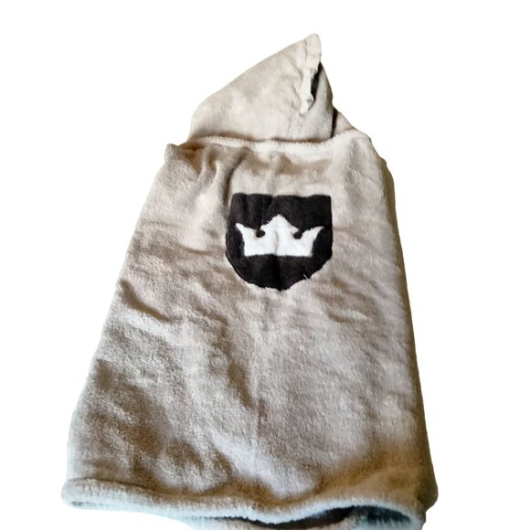Restoration Hardware Baby Child Hooded Towel Knight Gray Terrycloth Wrap Helmet - Picture 1 of 10